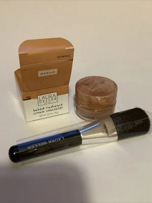 Laura Geller Baked Radiance Cream Concealer - New Boxed 6g Colour Medium & Brush - Image 1 of 2