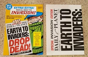 1988 DC Daily Planet Newspaper Special Invasion Edition in VF/NM +advertisement - Picture 1 of 9