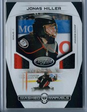 2011-12 Panini Certified Masked Marvels Materials Prime #18 Jonas Hiller 21/25