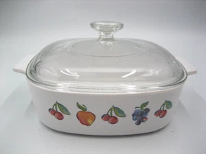 Corning Ware Fruit Basket 2 Liter Covered Casserole w/Lid Baking Dish A-2-B - Picture 1 of 9