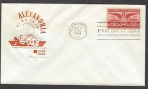C40 House of Farnum FDC -  Bicentennial of Alexandria, Virginia, 1749-1949 - Picture 1 of 1