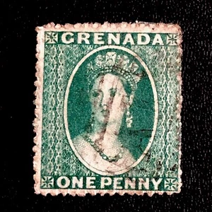 GRENADA 1881 1d STAMP-PENNY -CHALON- QUEEN VICTORIA -Sg GD 19 USED - Picture 1 of 3