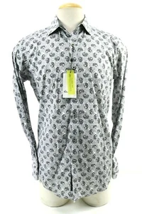 Robert Graham Alamosa NWT $198 Men's Long Sleeves Shirt Size Small Gray Black - Picture 1 of 8