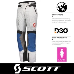 Pantalones de motocicleta Scott Dualraid Dryo Adventure DAMAS zafiro/lunar - para mujer MEDIANOS - Imagen 1 de 9