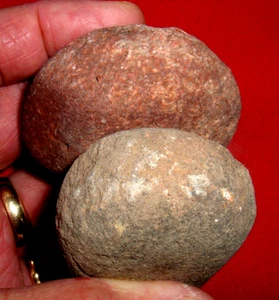 (2) American Indian (Central TX) Hammer Stones, Ancient Indian Stone Tools - Picture 1 of 8