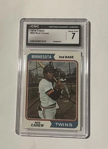 Tarjeta Topps Rod Carew 1974 clasificación CGC 7 ¡Casi nueva devolución de dinero!! - Imagen 1 de 2