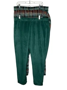 Stan Herman Mens Cozy Fleece 2-Pack Jogger Pants A545143 Green Size XL NEW - Picture 1 of 13