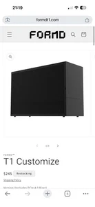 Formd T1 V2.1 Anodized Black CNC Side Panels ITX Case - Bild 1 von 2