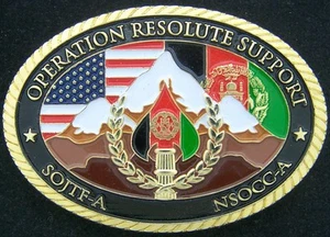 Operation Resolute Support SOJTF-A NSOCC-A Challenge Coin - Picture 1 of 2