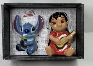 Disney Lilo and Stitch Salt & Pepper Shakers Ceramic Figurine Set New - Picture 1 of 5