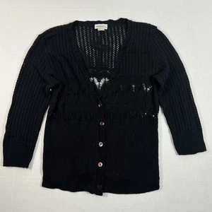 CB Design Womens Black Cardigan Size XL - Picture 1 of 5