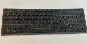 Original Tastatur HP ZBook 15 17 G3 G4 QWERTZ Backlight DE 848311-041 - Afbeelding 1 van 2