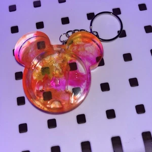 Disney 3 D Castle Colorful Keychain Acrylic Handmade - Picture 1 of 4