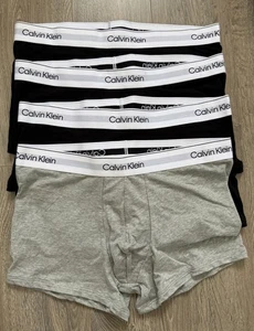 Pack de 4 boxers Calvin Klein para hombre talla L negro y gris - Imagen 1 de 2