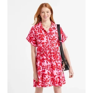 Sportsgirl Sloan Mini Dress Plus Size Sz 18 Bnwt Current Season Tiered Flowy New - Picture 1 of 16