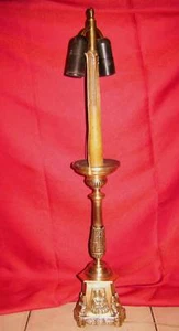 ANCIEN PIQUE-CIERGE RELIGIEUX/LAMPE/STYLE RENAISSANCE/CUIVRE REPOUSSE/XIXéme - Picture 1 of 1