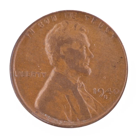 ERROR 1940 S Lincoln Cent ANACS VF25 Retained Cud On Reverse 1c Certified Wheat Cover