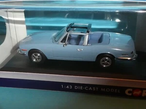Triumph Stag V8 Mk I Wedgwood Blue/Blue Convertible Corgi Vanguards 1:43rdScale - Picture 1 of 6