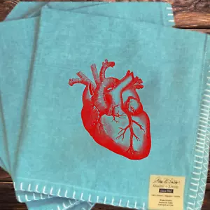 Set 4 neue Park Smith anatomische Herz blau Gothic viktorianisch Stoff Leinen Servietten - Bild 1 von 2