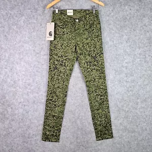 Carhartt Jeans Pants Womens W27 L32 Green Camo X Riot Work in Progress NEW 4355 - Picture 1 of 19