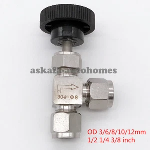 Adjustable Right angle needle 3 6 8 10 12mm 1/2 1/4 3/8 inch hard tube SS304 - Picture 1 of 4