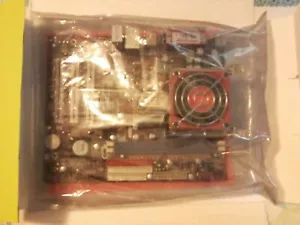 Vintage Computer Motherboard with Processor, Fan & Heat Sink, Gold Scrap ++ - Bild 1 von 8