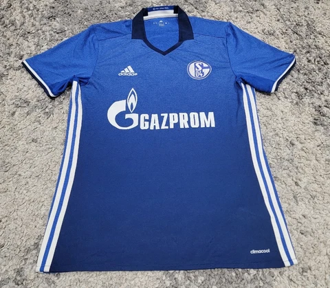 SCHALKE 2016 2017 HOME FOOTBALL SHIRT SOCCER JERSEY ADIDAS AI7227 sz M MEN BLUE Cover