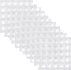 30 Pieces 6 Count Plastic Mesh Canvas Sheets for Embroidery, Acrylic Yarn Crafti - Picture 1 of 7