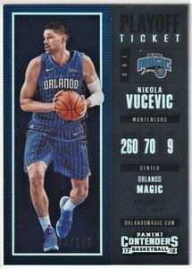 2018 Contenders NiKOLA VUCEVIC PLAYOFF TICKET #'d /249 #32  ORLANDO MAGIC