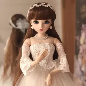 1/3 BJD Doll Girl Face Makeup Eyes Wig Full Set Birthday Valentine's Day - Picture 1 of 10