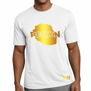T-shirt Réunion 974 Renyon Blanc et Or Métallisé - Imagen 1 de 1
