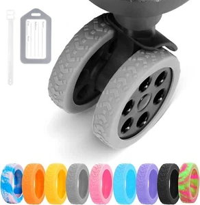 Gepäck Radabdeckungen, 8 Stück Silikon Schutzabdeckungen für die meisten grau  - Bild 1 von 6