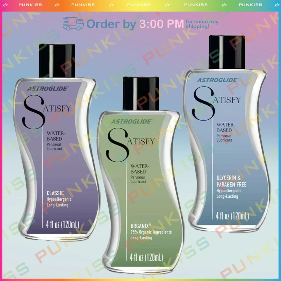 Astroglide Satisfy Organix Classic Water Based Personal Lubricant Sex Gel Lube - Image 1 of 1
