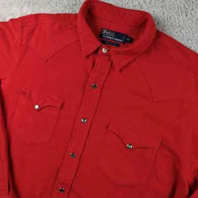 Ralph Lauren Polo Red Flannel  Sportsman Patchwork Aztec Western Snap Shirt - Image 1 of 4