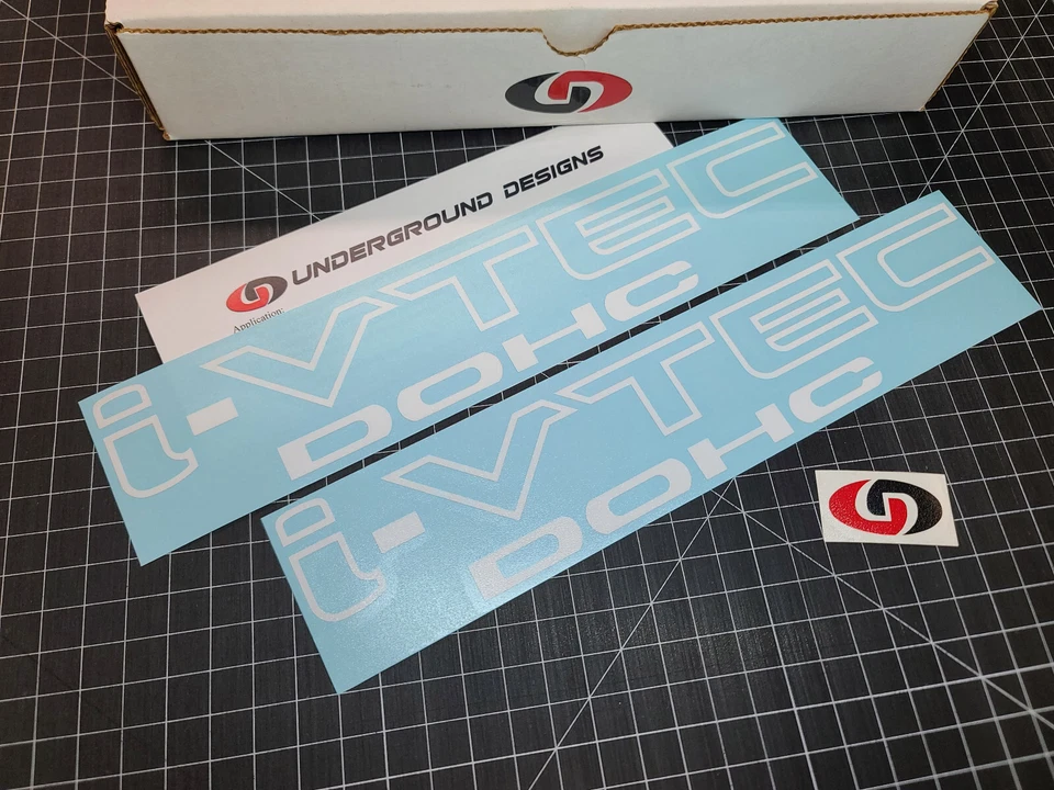 I-VTEC DOHC Decals (2pk) I Vtec Engine Racing Stickers for Honda Civic Acura RSX - Image 1 of 1
