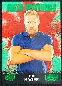 2021 UPPER DECK AEW JAKE HAGER MAIN FEATURES GREEN #D 1/199 *ALPHA* - Picture 1 of 2