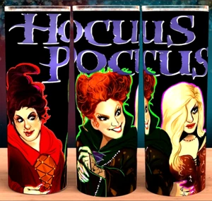Hocus Pocus Halloween Cup Tumbler 20oz with lid and straw - Picture 1 of 3