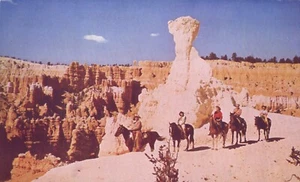Horseback Riders Bryce Canyon National Park Utah Postcard - Picture 1 of 2
