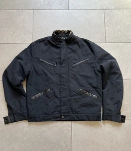 Giacca uomo vintage anni 90 Versace classica made in Italy moto nera full zip tg 52 - Foto 1 di 22