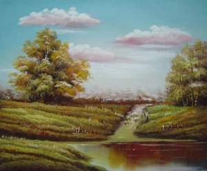 20x24 Autumn's Majesty Oil Painting Naturalism Landscape - Picture 1 of 1