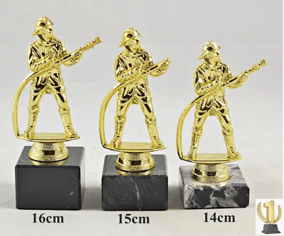 EIGENMARKE Feuerwehr Trophäe / Pokal 3er set oder einzeln incl. Beschriftung