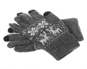 Gants tactiles d'hiver pour appareils à écran tactile capacitif - gris clair, rouge ou foncé - Photo 1 sur 13