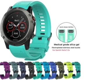 Per Garmin Quatix 3X Cinturino Ricambio Band Silicone Orologio 26mm Semplice - Bild 1 von 16