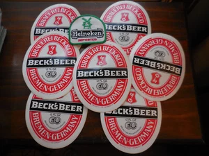Lot of 10 Beer Patch Stickers, Beck's Stickers, Heineken Fabric Patch - Picture 1 of 3