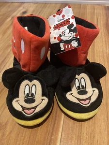 Mickey Mouse Disney Toddler Boys Slippers Size 9-10 NWT - Picture 1 of 3