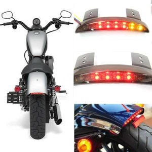 Motorcycle LED Turn Signal Tail Light Rear Fender Brake Light For Harley Bobber - Picture 1 of 9