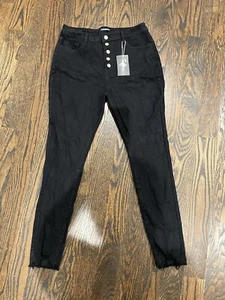Jeans Flamingo Elasticizzato Skinny Gambe Fondo Nero XL 30*29” - Foto 1 di 7
