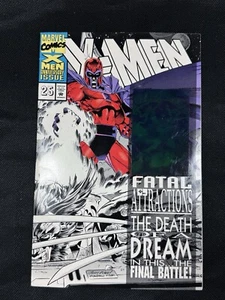 Marvel 1993 X-MEN #25 Fatal Attractions Black & White variant MAGNETO holo RARE! - Picture 1 of 10