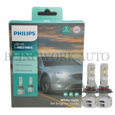 PHILIPS HB3 HB4 9005 9006 Ultinon Pro5100 LED Car Headlight Bulb Kit 5800K White - Image 1 of 4