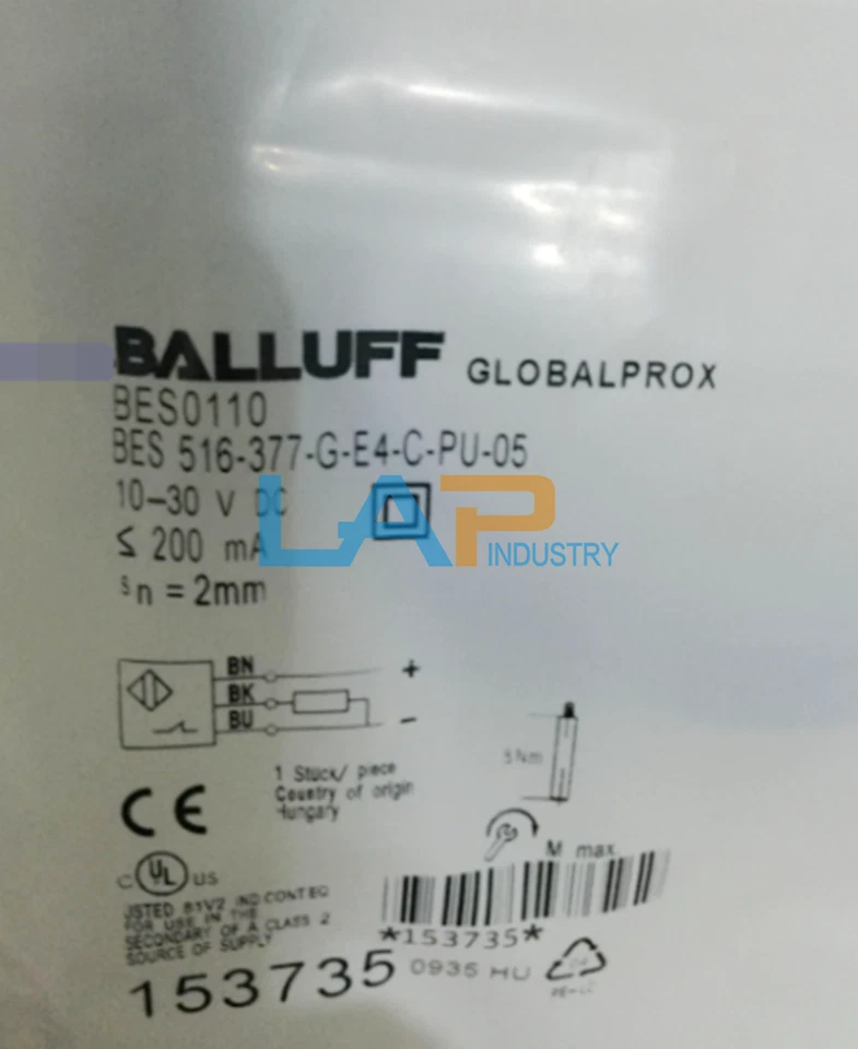 New for BALLUFF BES 516-377-G-E4-C-PU-05 Inductive proximity switch sensor 1PC - Image 1 of 2